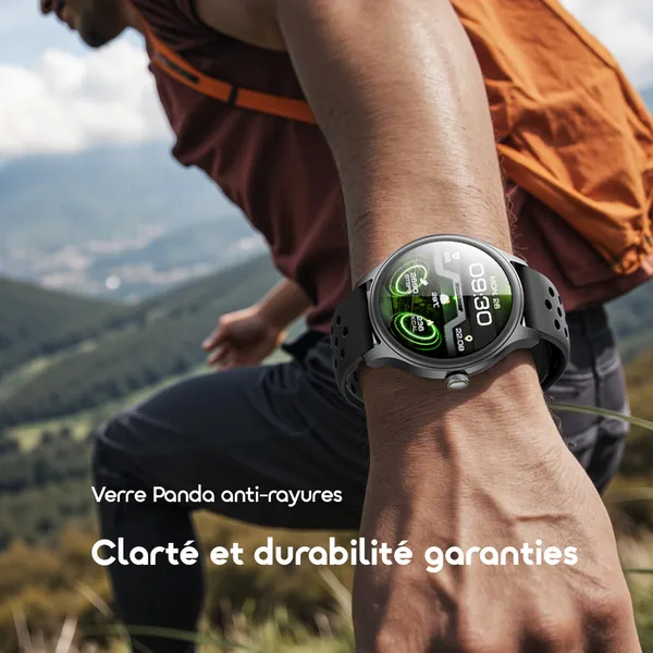 Oraimo Watch 6R (OSW-823) Montre Connectée - Écran 1.43" HD - Appel Bluetooth - Étanche IP68 - Noir – Image 2