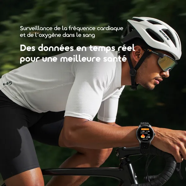 Oraimo Watch 6R (OSW-823) Montre Connectée - Écran 1.43" HD - Appel Bluetooth - Étanche IP68 - Noir – Image 5