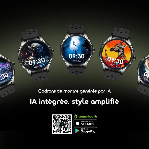 Oraimo Watch 6R (OSW-823) Montre Connectée - Écran 1.43" HD - Appel Bluetooth - Étanche IP68 - Noir – Image 7