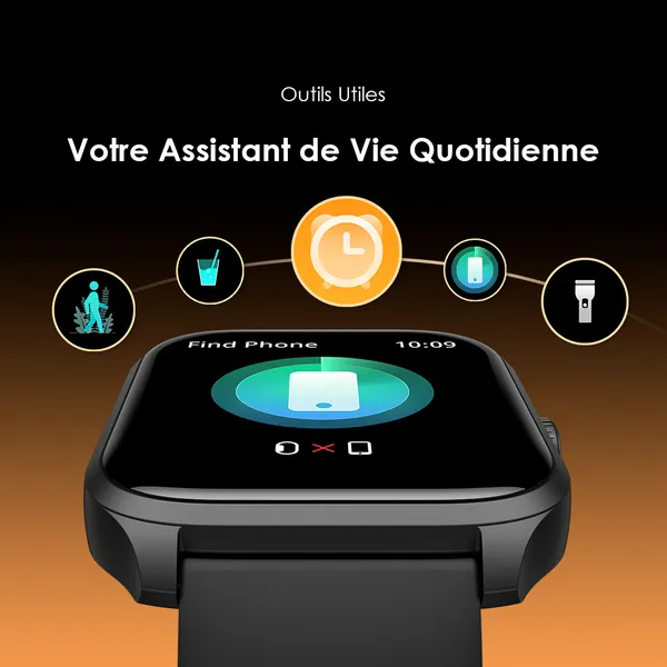 Oraimo Watch 5 Lite Montre intelligente IP68 HD 2,01 pouces – Image 11