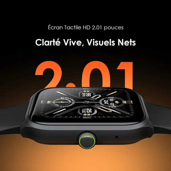 Oraimo Watch 5 Lite Montre intelligente IP68 HD 2,01 pouces – Image 3