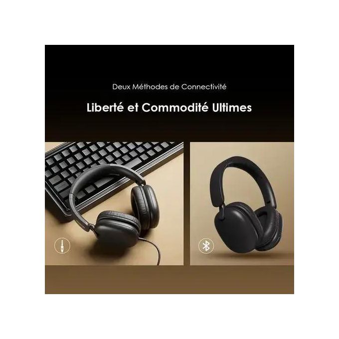 Oraimo BoomPop Lite - Casque Bluetooth supra-auriculaires sans fil ENC - 60h d'écoute – Image 4