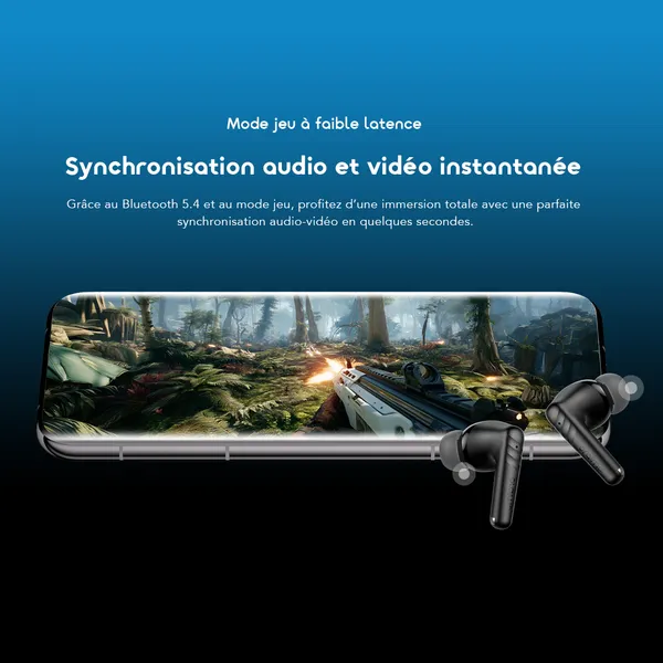 Écouteurs Bluetooth - SpaceBuds Neo+ ANC - Audio Spatial 360 - Réduction Bruit - noir – Image 9