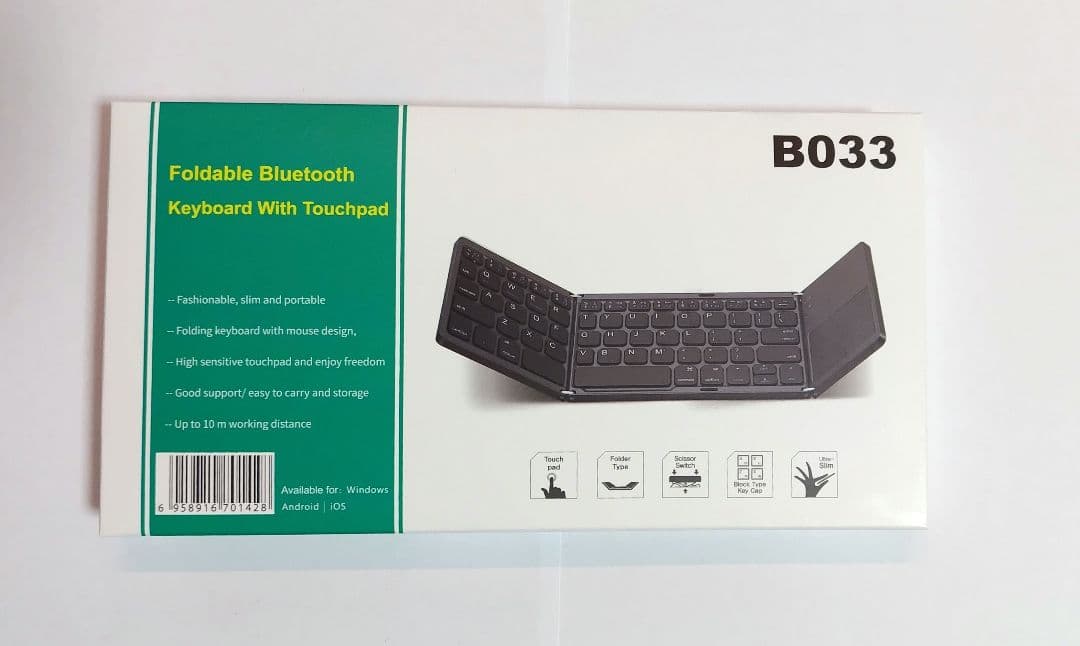 Clavier Bluetooth pliable avec touchpad intégré Portable & Compatible Android iOS Windows – Image 3
