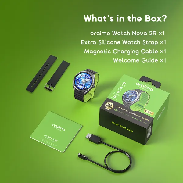 Oraimo Watch Nova 2R Montre connectée avec écran AMOLED de 1,43 pouce et autonomie en veille de 35 jours – Image 13
