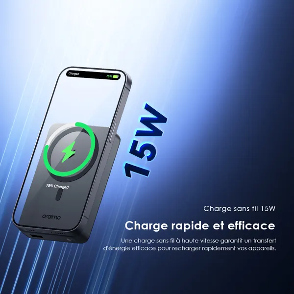 Oraimo MagPower 15 Power Bank Magsafe 10000mAh Pour iPhone 16 15 14 13 Pro – OPB-7102W – Image 5