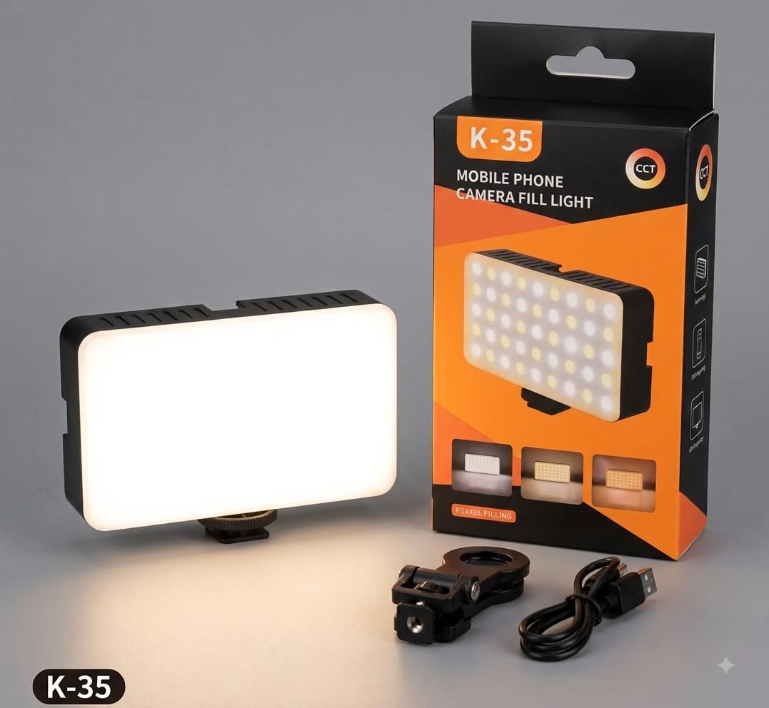 Mini Torche LED K-35 pour Smartphone & Caméra | Éclairage Vlogging