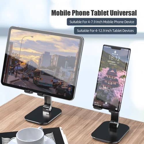 Support de Téléphone et Tablette Pliable pour Bureau – Support de Bureau Réglable et Stable – Image 4