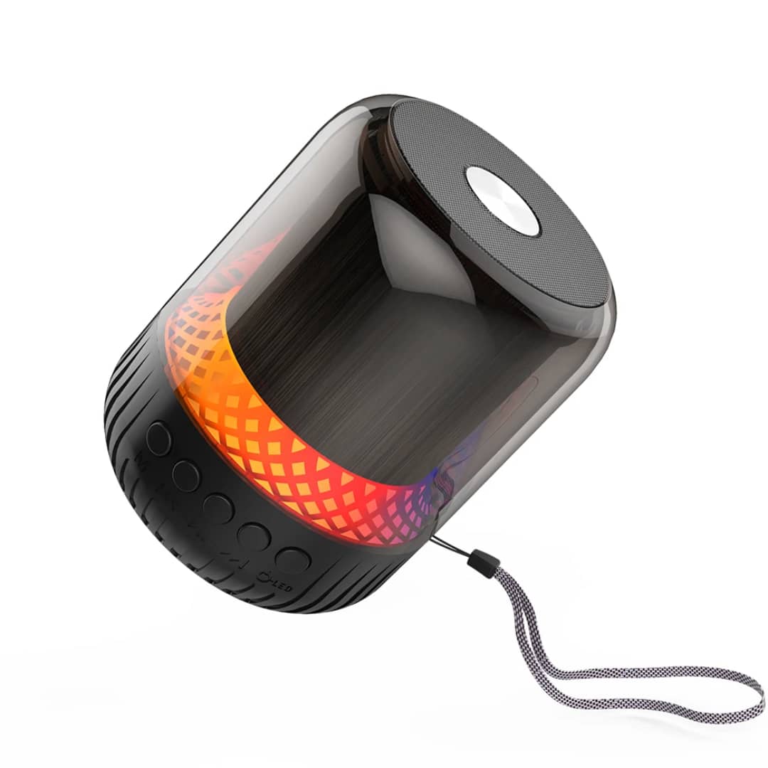 Enceinte Bluetooth Portable MAX-102 - Haut-Parleur Sans Fil avec Éclairage RGB, Son Stéréo et Dragonne