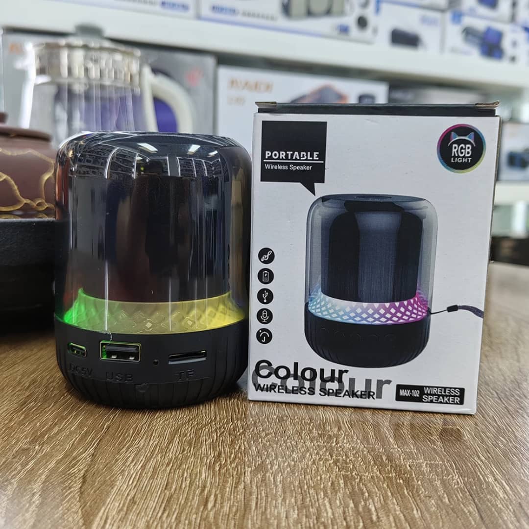 Enceinte Bluetooth Portable MAX-102 - Haut-Parleur Sans Fil avec Éclairage RGB, Son Stéréo et Dragonne – Image 5