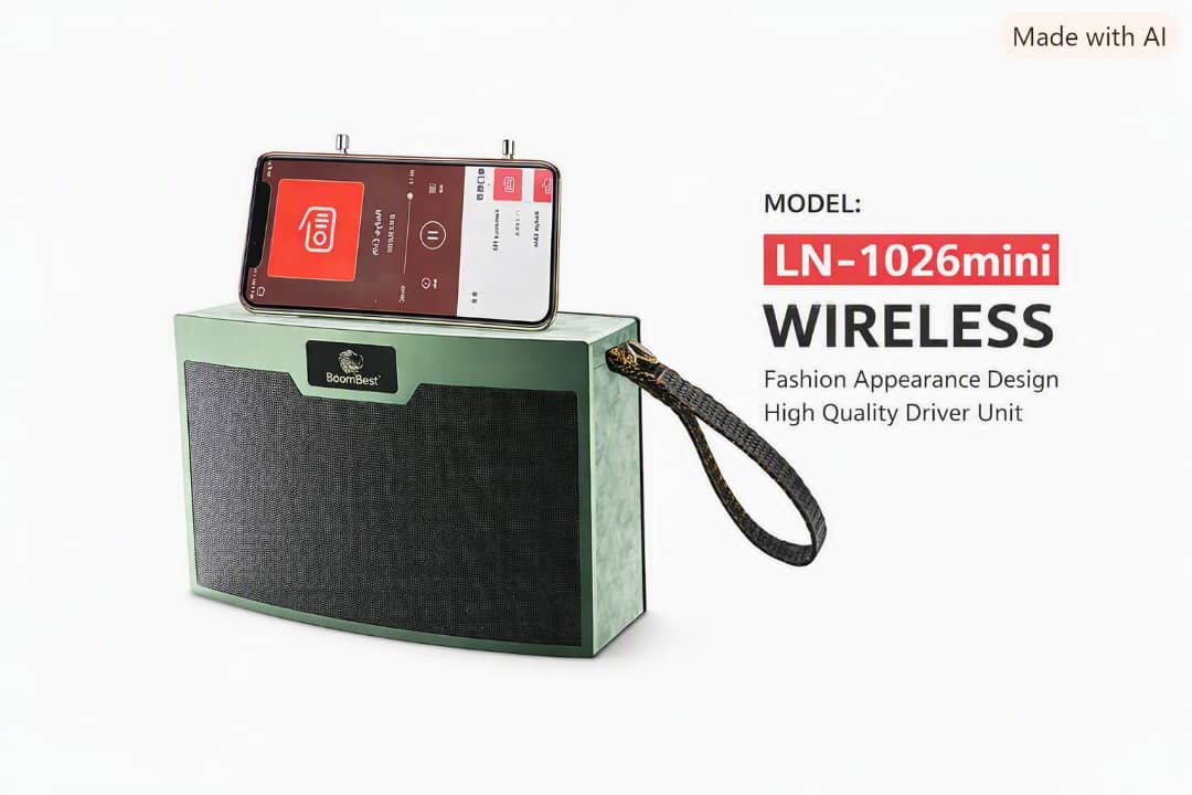 BoomBest LN‑1026mini – Enceinte Bluetooth portable sans fil, design moderne et son haute qualité