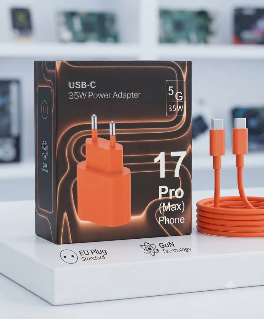 Chargeur Rapide USB-C 35W GaN - Compatible iPhone & Android