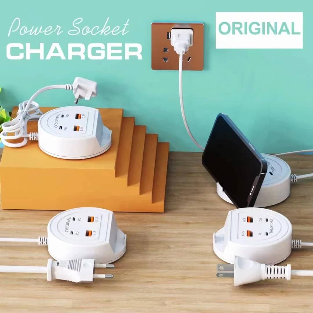 Multiprise Chargeur USB Rapide 5.1A avec Ports PD - Prise Secteur Ronde Anti-Statique – Image 3
