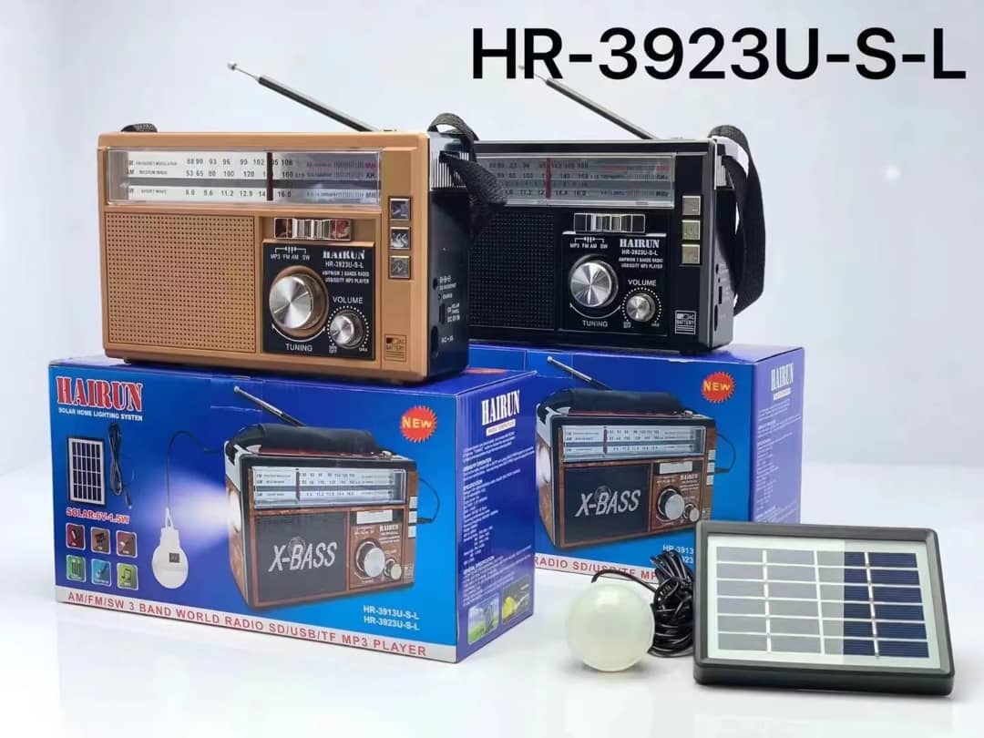 Radio Portable Multifonction Hairun HR-3923U-S-L – AM/FM/SW, USB, SD, Lampe LED & Torche – Image 3
