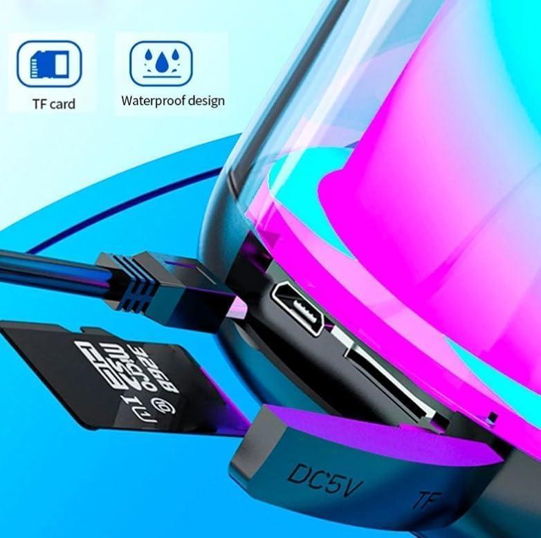 Mini Haut-Parleur Bluetooth 5.0 sans fil Lumière LED RVB MP3 Microphone Intégré pour Appels Mains Libres – Image 7