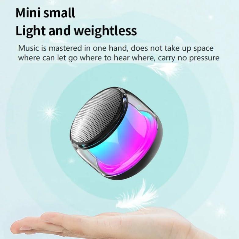 Mini Haut-Parleur Bluetooth 5.0 sans fil Lumière LED RVB MP3 Microphone Intégré pour Appels Mains Libres – Image 5
