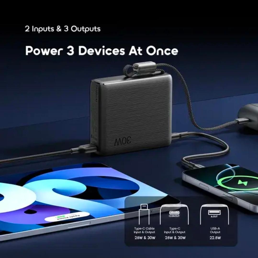 Batterie Externe Oraimo Fast Charge avec Câble Type-C et Affichage Numérique nova L11 1000mAh – Image 4