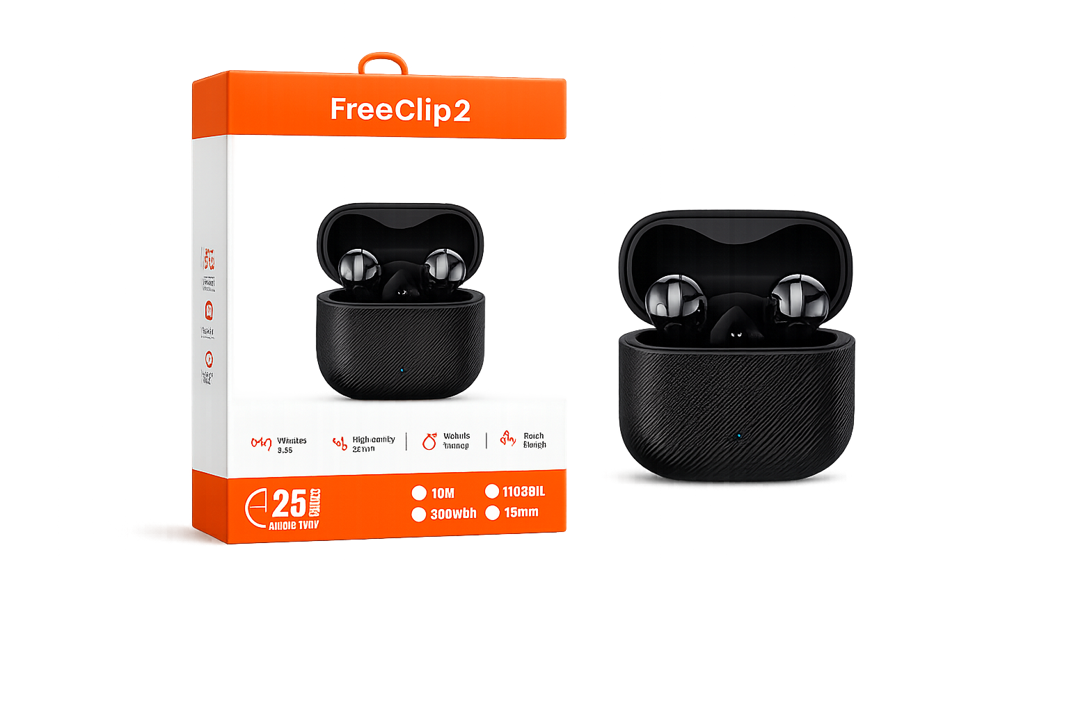 Free Clip 2 – Écouteurs Bluetooth sans fil 5.3, son HD, autonomie 25h, IPX4