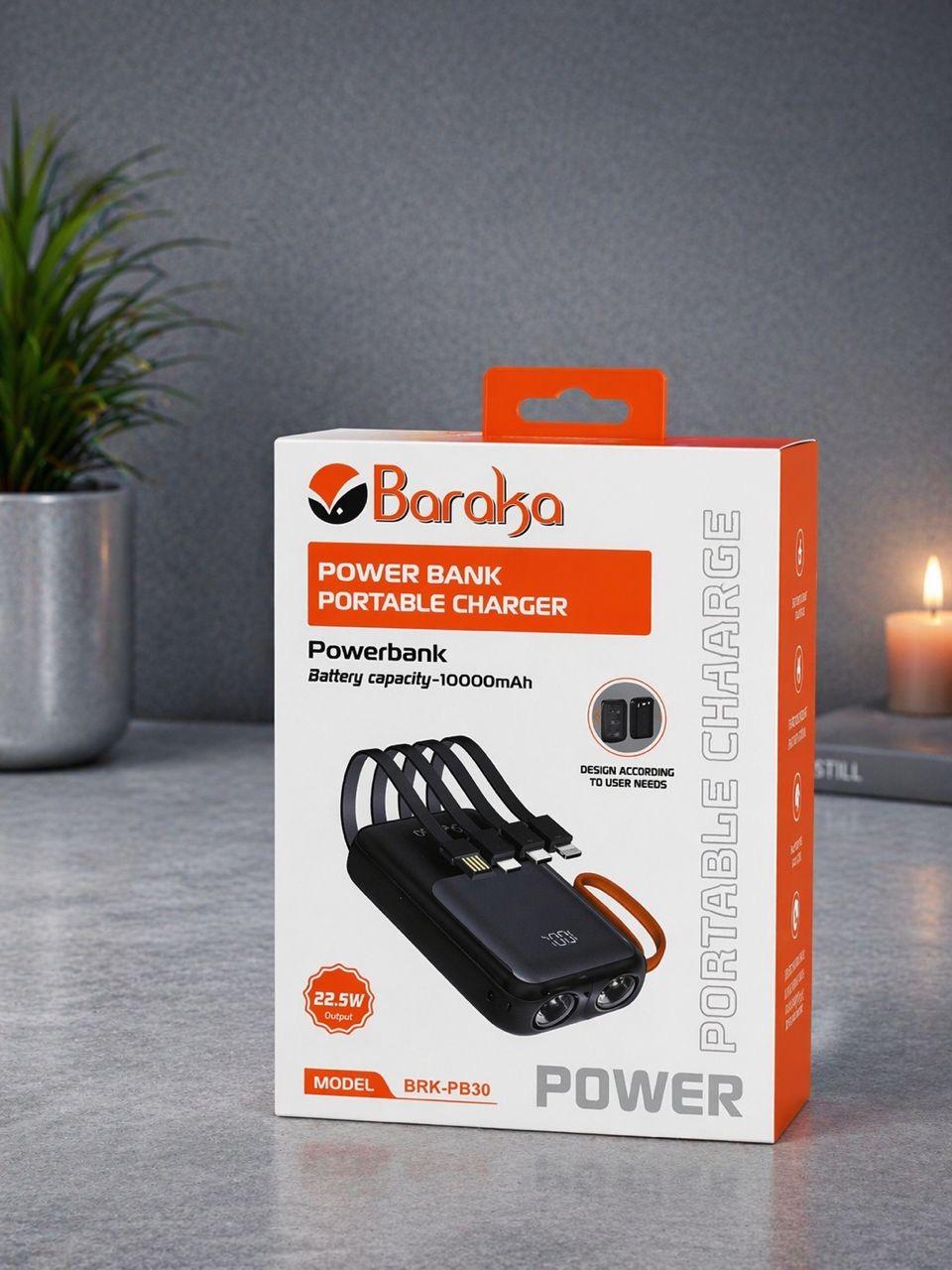 Baraka Power Bank 10000mAh 22.5W BRK-PB30 Batterie Externe