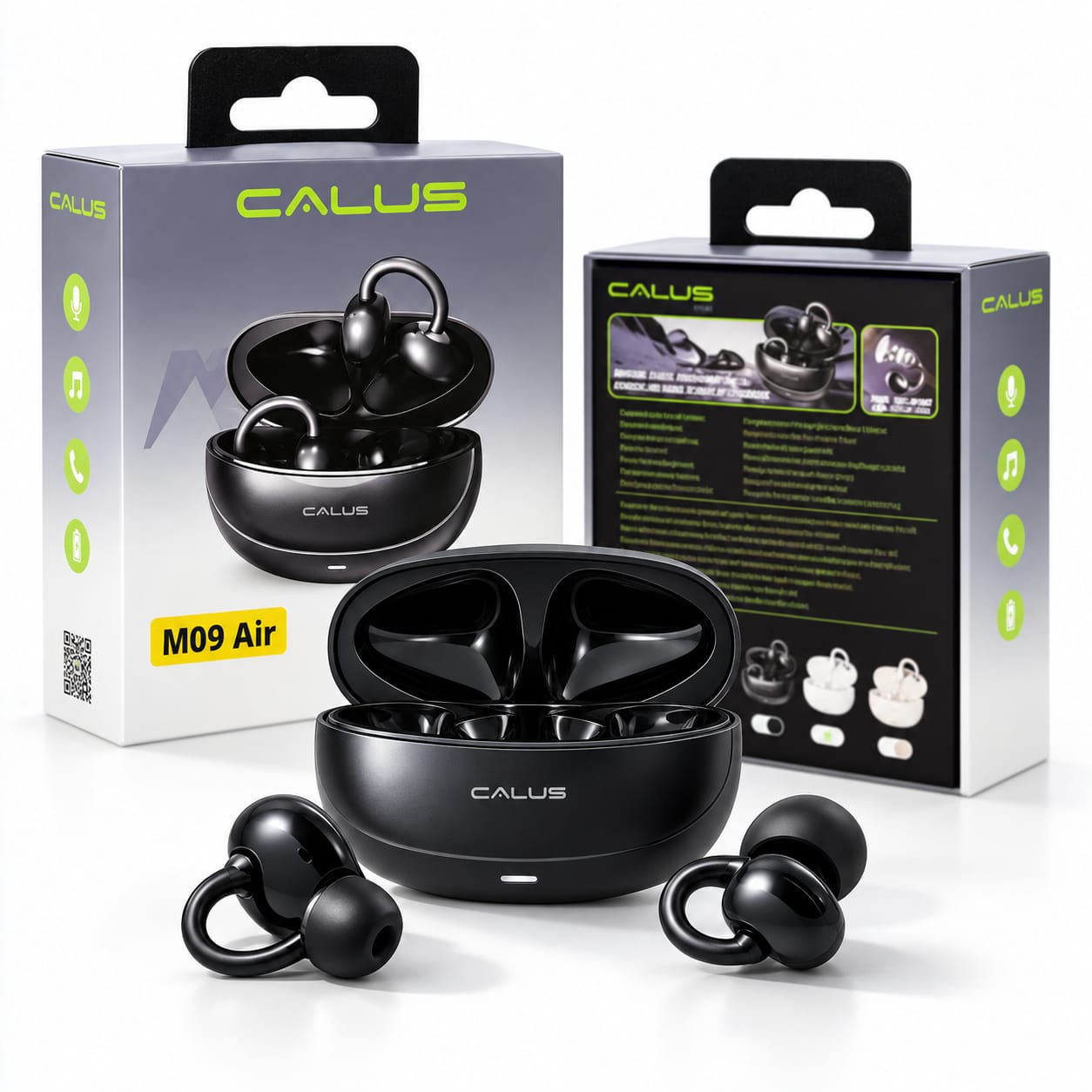 Écouteurs Bluetooth CALUS M09 Air – Sans Fil, Bluetooth 6.0, HiFi, Boîtier de Charge