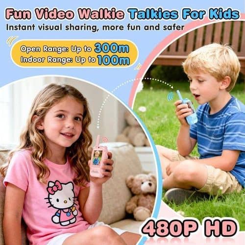 Talkie-Walkie Vidéo Enfant CALUS Chat 01 – Communication Audio & Vidéo, Écran, Caméra et Recharge USB-C – Image 2