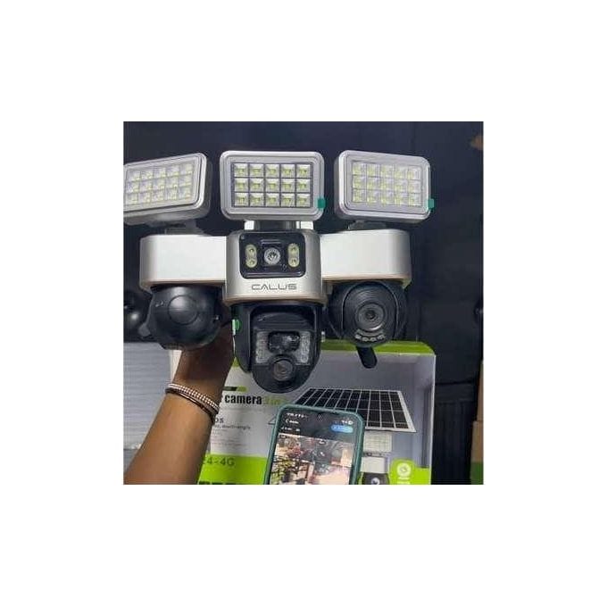 Caméra de Surveillance Solaire CALUS VC24-4G 4G LTE – 3 Objectifs, Vision 360°, 3MP, Éclairage LED & Contrôle à Distance – Image 4