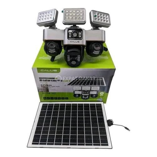 Caméra de Surveillance Solaire CALUS VC24-4G 4G LTE – 3 Objectifs, Vision 360°, 3MP, Éclairage LED & Contrôle à Distance – Image 2