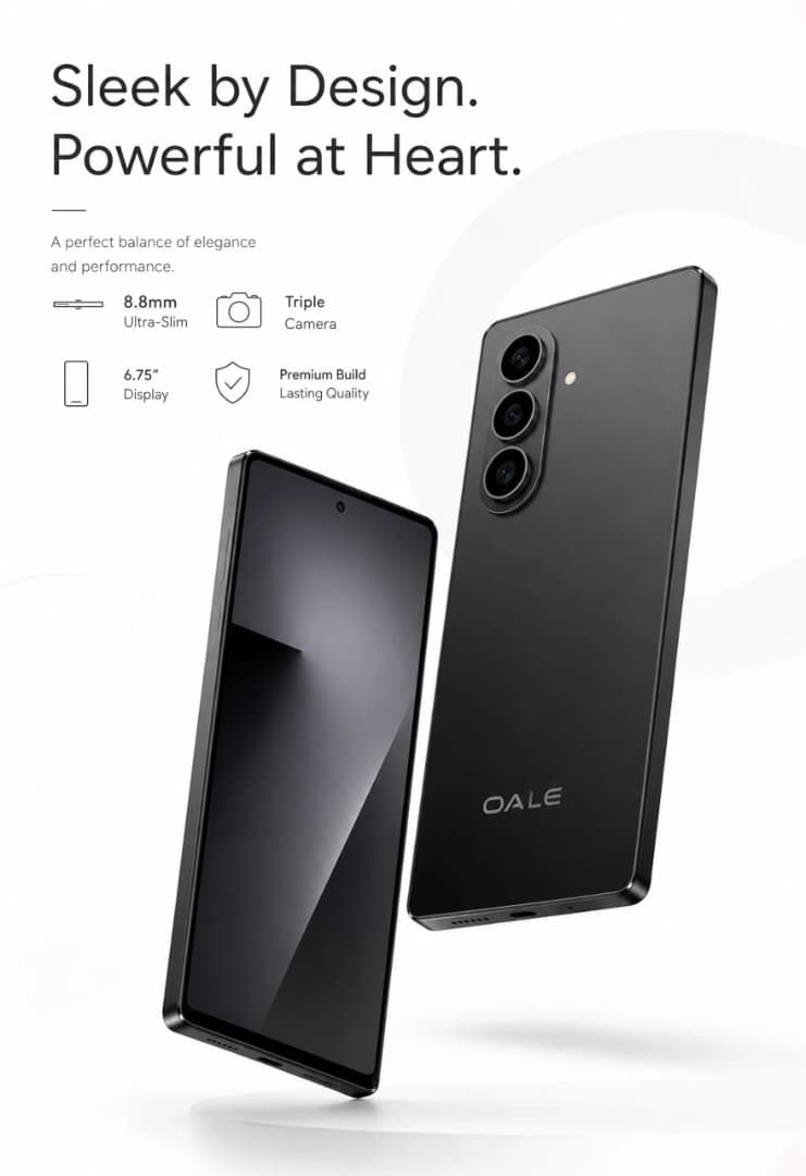 OALE Mate 17 4G 128 Go – Smartphone 6,75 pouces, 8 Go RAM et Double Caméra 20 MP + 13 MP – Image 15