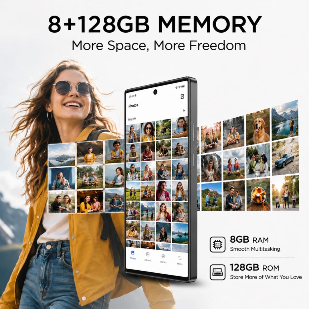 OALE Mate 17 4G 128 Go – Smartphone 6,75 pouces, 8 Go RAM et Double Caméra 20 MP + 13 MP – Image 9
