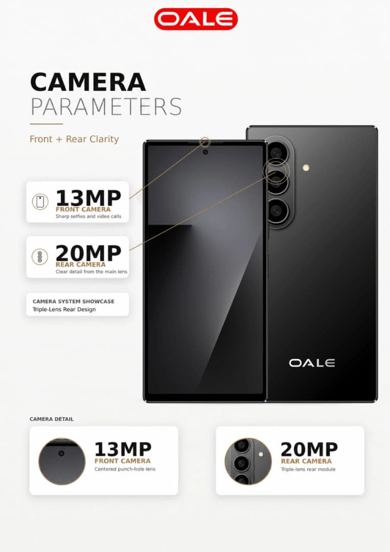 OALE Mate 17 4G 128 Go – Smartphone 6,75 pouces, 8 Go RAM et Double Caméra 20 MP + 13 MP – Image 4